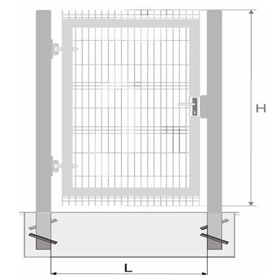 Vārti 1,20x1m kvadrātprofila, Zn - Pasūtījuma izpildes laiks no 7-14 dienām.